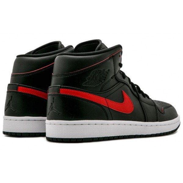 Air Jordan 1 Mid Black Team Red 554724-009