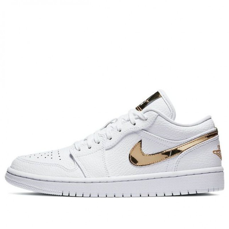 Womens WMNS Air Jordan 1 Low SE White Metallic Gold CZ4776-100