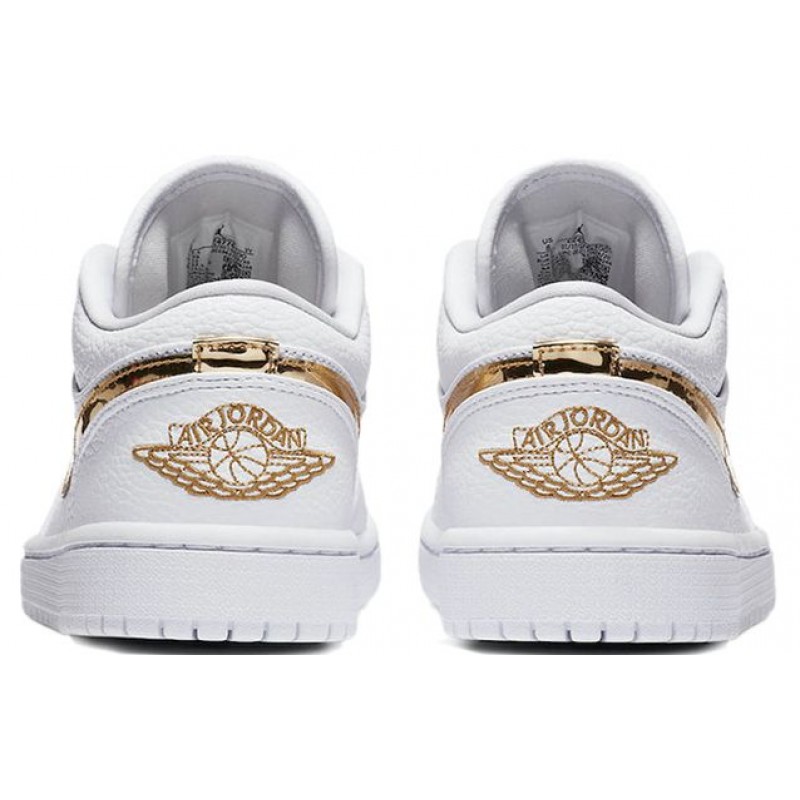 Womens WMNS Air Jordan 1 Low SE White Metallic Gold CZ4776-100