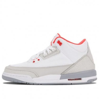 Air Jordan 3 Retro GS White/Crimson-Ntrl Gry-Wlf Gry 441140-101