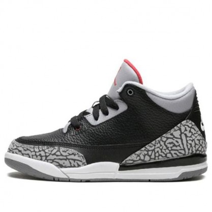 Air Jordan 3 Retro OG PS 'Black Cement' 2018 Black/Fire Red-Cement Grey 429487-021