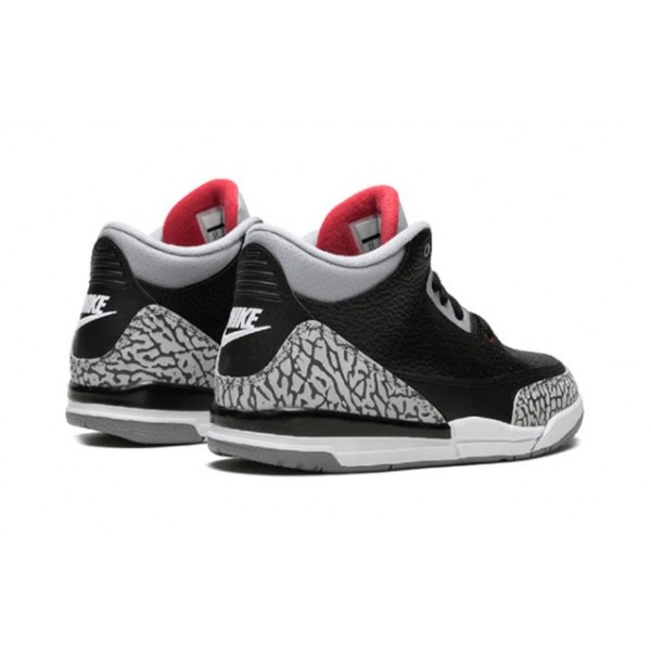 Air Jordan 3 Retro OG PS 'Black Cement' 2018 Black/Fire Red-Cement Grey 429487-021