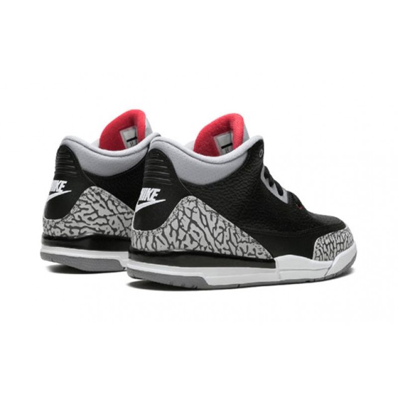 Air Jordan 3 Retro OG PS 'Black Cement' 2018 Black/Fire Red-Cement Grey 429487-021