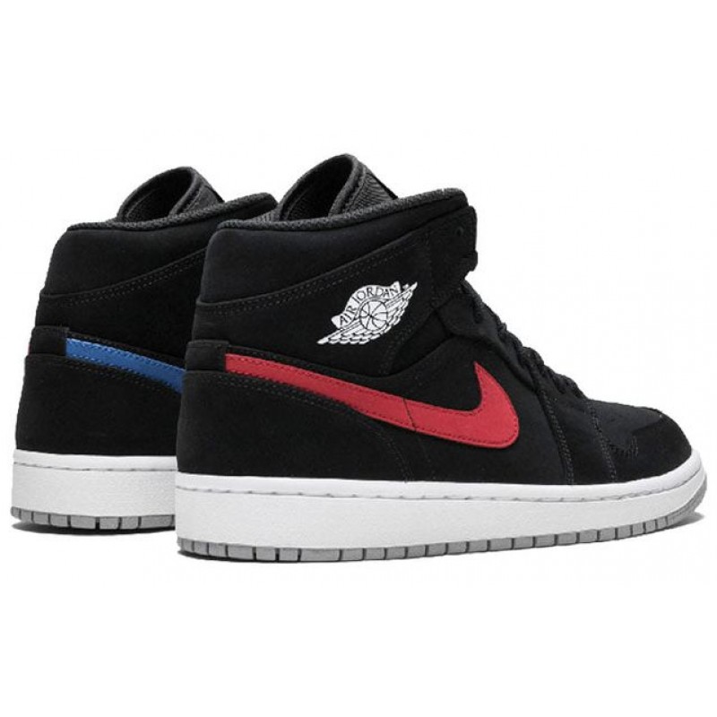 Air Jordan 1 Mid Black Red 554724-065