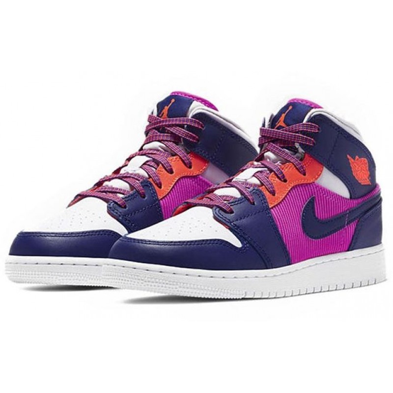 Air Jordan 1 Mid GS Fire Pink 555112-602