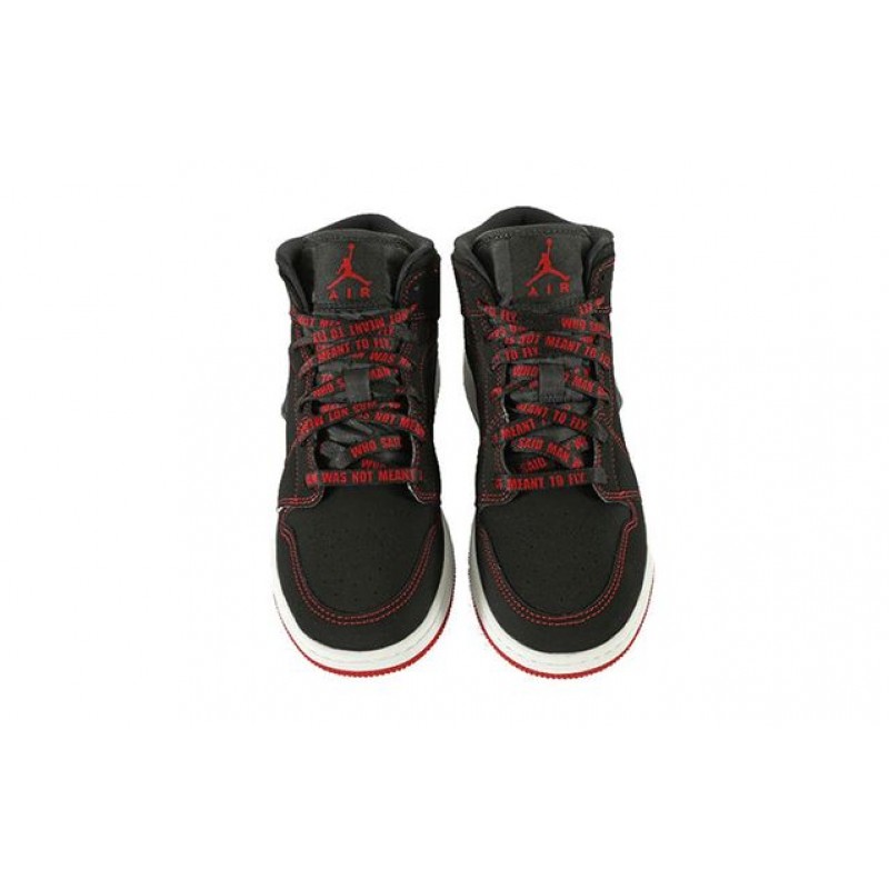 Air Jordan 1 Mid GS Fearless - Black Gym Red CU6617-062