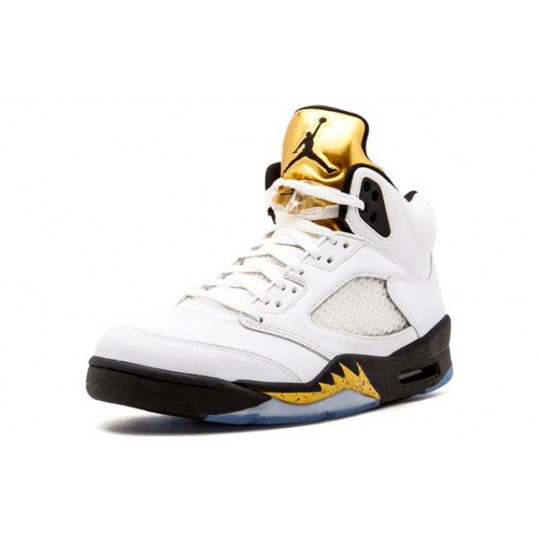 Air Jordan 5 Retro Olympic Gold Tongue 136027-133