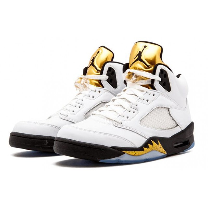 Air Jordan 5 Retro Olympic Gold Tongue 136027-133