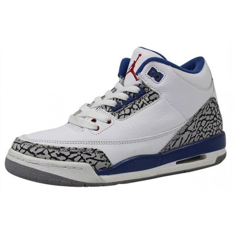 Air Jordan 3 Retro'True Blue' 2011 GS White/True Blue 398614-104