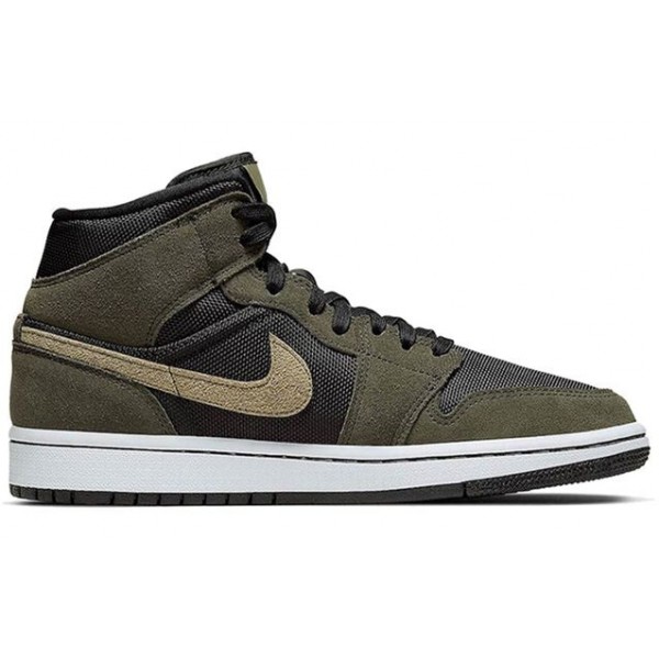 Womens WMNS Air Jordan 1 Mid Military Olive BQ6472-030