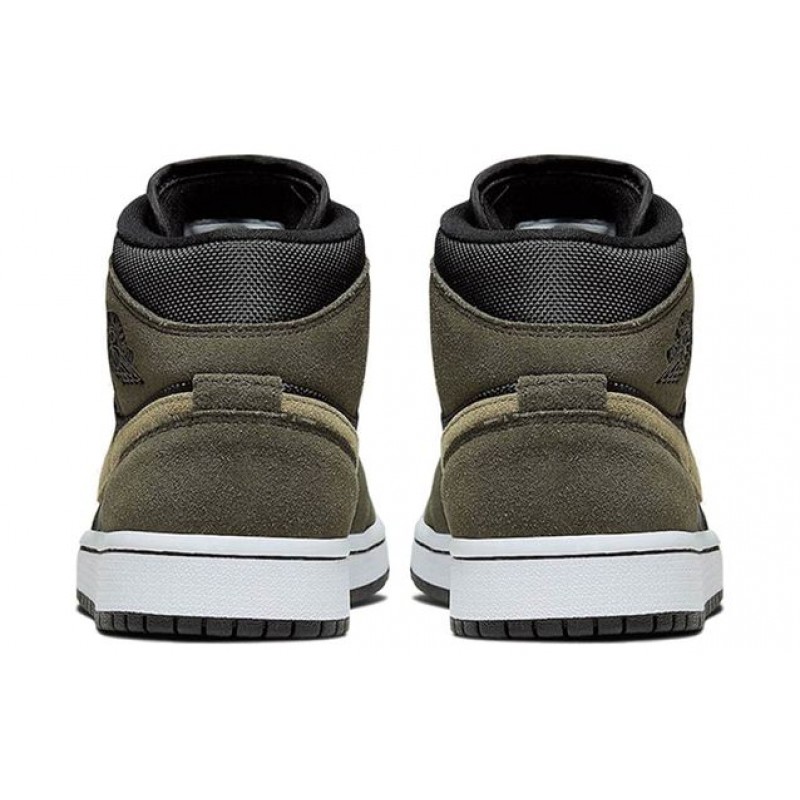 Womens WMNS Air Jordan 1 Mid Military Olive BQ6472-030