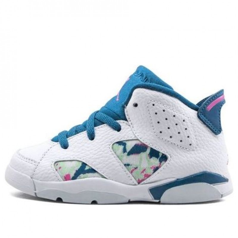 Air Jordan 6 Retro TD 'Green Abyss' White/Green Abyss-Laser Fuchsia 645127-153