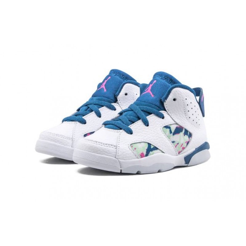 Air Jordan 6 Retro TD 'Green Abyss' White/Green Abyss-Laser Fuchsia 645127-153