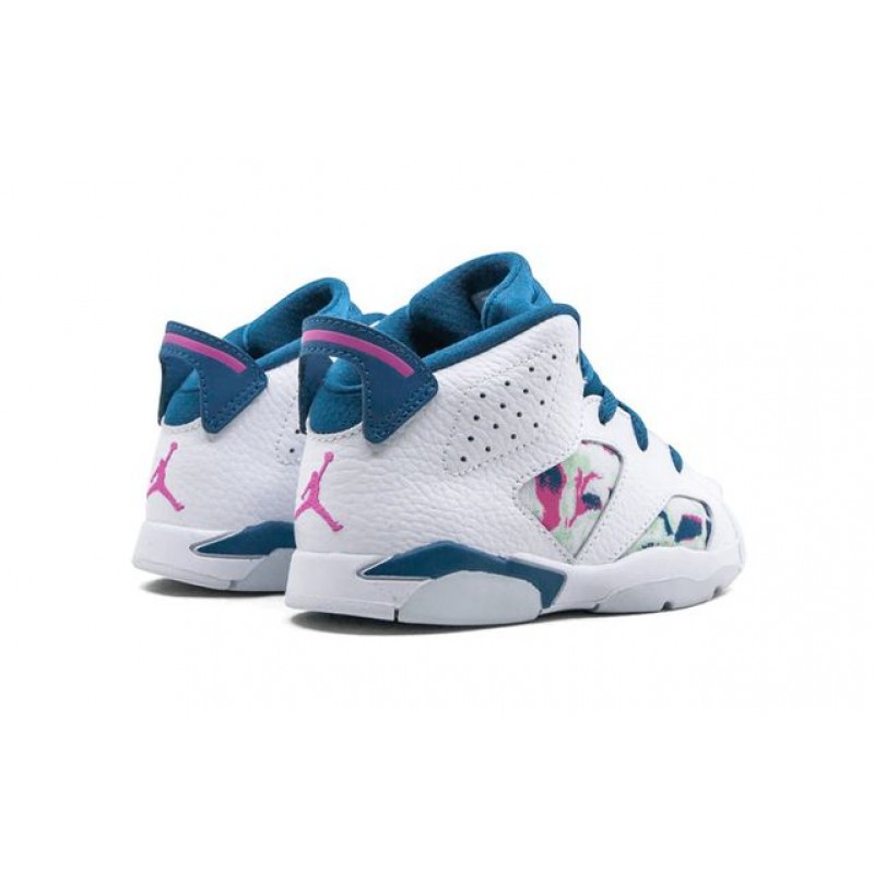 Air Jordan 6 Retro TD 'Green Abyss' White/Green Abyss-Laser Fuchsia 645127-153