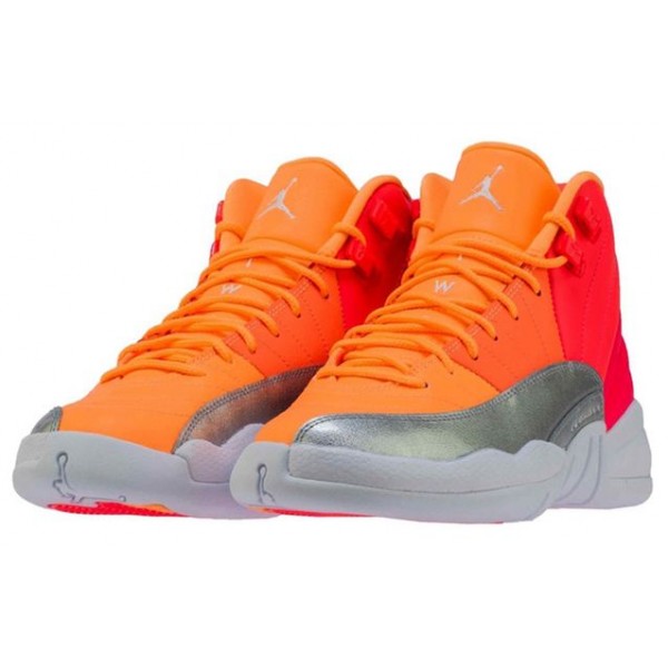 Air Jordan 12 Retro'Sunrise' GS Racer Pink/Hot Punch/Bright Mango/White 510815-601