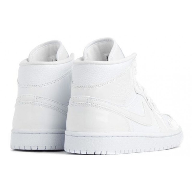 Womens WMNS Air Jordan 1 Mid Triple White BQ6472-100