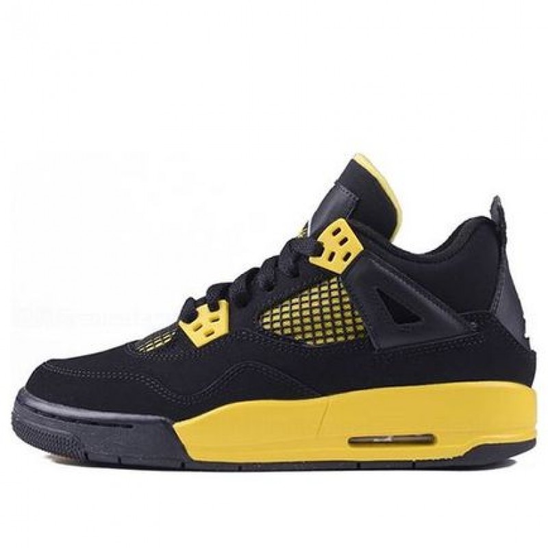 Air Jordan 4 Retro'Thunder' 2012 GS Black/White-Tour Yellow 408452-008