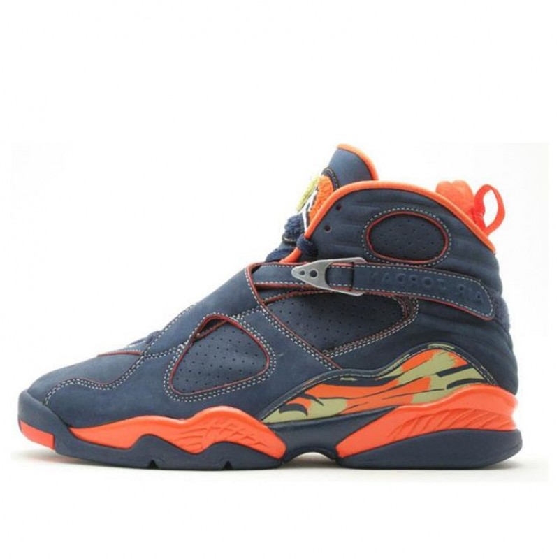 Air Jordan 8 Retro LS 'Pea Pods' Midnight Navy/Pea Pod-Orange Blaze 316324-481