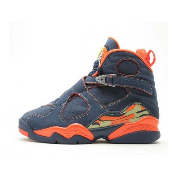 Air Jordan 8 Retro LS 'Pea Pods' Midnight Navy/Pea Pod-Orange Blaze 316324-481