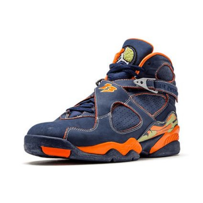 Air Jordan 8 Retro LS 'Pea Pods' Midnight Navy/Pea Pod-Orange Blaze 316324-481