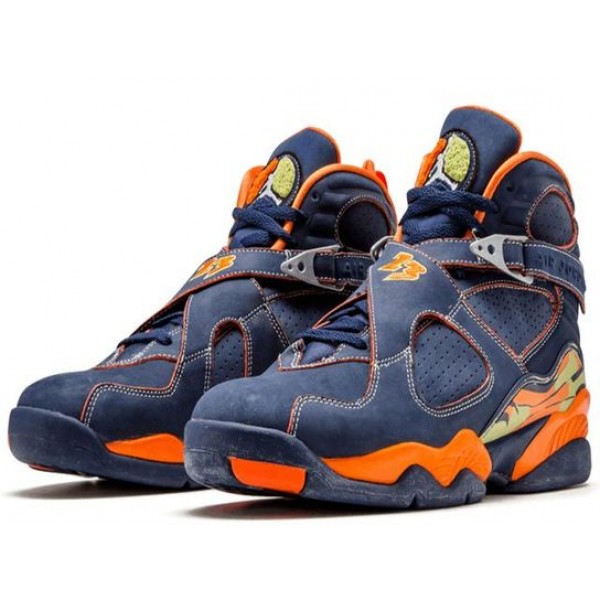 Air Jordan 8 Retro LS 'Pea Pods' Midnight Navy/Pea Pod-Orange Blaze 316324-481