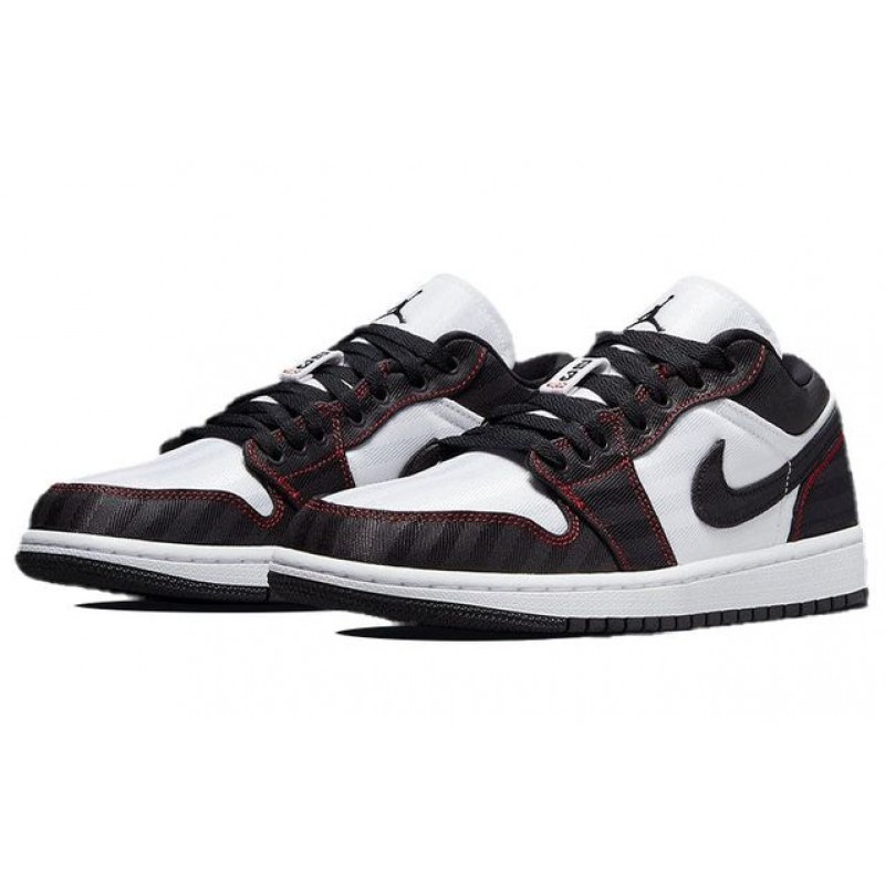 Nike Womens Air Jordan 1 Low SE Utility White Black Gym Red DD9337-106