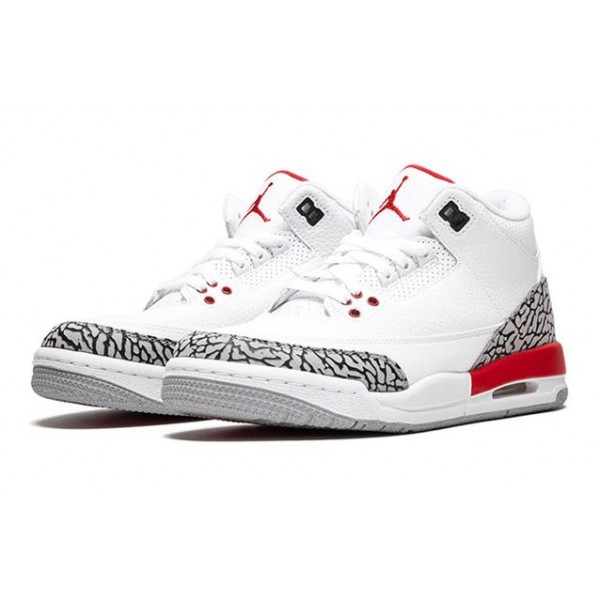 Air Jordan 3 Retro BG White Fire Red 398614-116