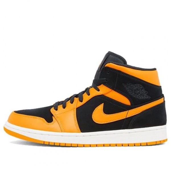 Air Jordan 1 Mid Black Orange Peel 554724-081