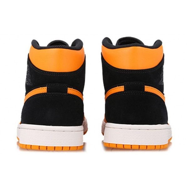 Air Jordan 1 Mid Black Orange Peel 554724-081