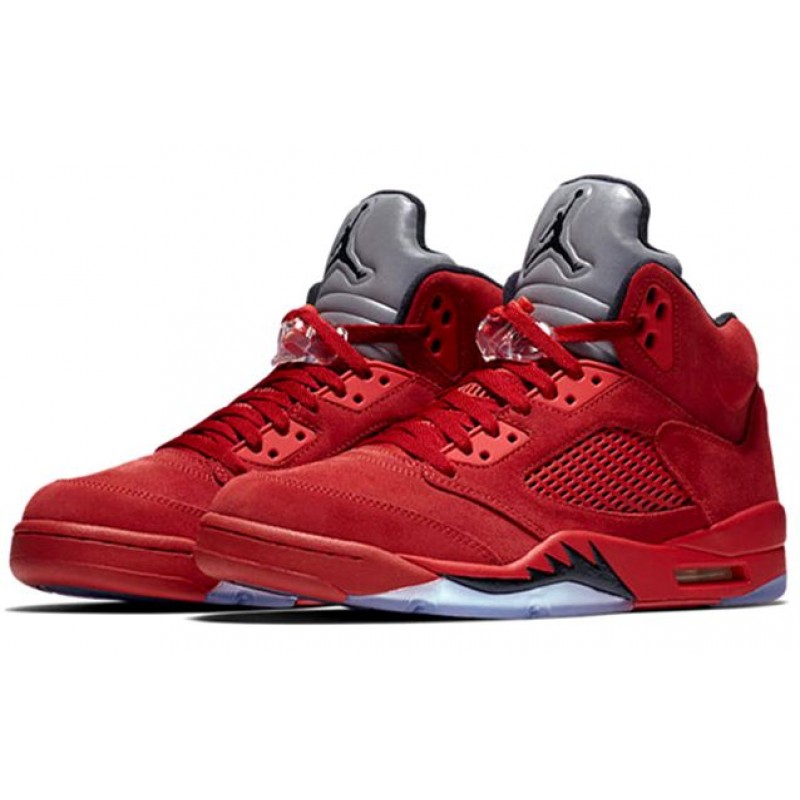 Air Jordan 5 Retro Flight Suit - Red Suede 136027-602