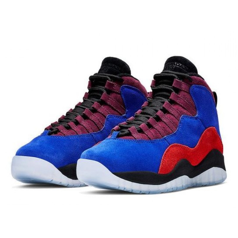 Nike Maya Moore x Womens WMNS Air Jordan 10 'Court Lux' Concord/Black-Rush Red-Bordeaux CD9705-406