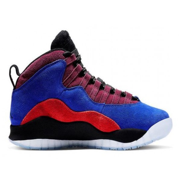 Nike Maya Moore x Womens WMNS Air Jordan 10 'Court Lux' Concord/Black-Rush Red-Bordeaux CD9705-406