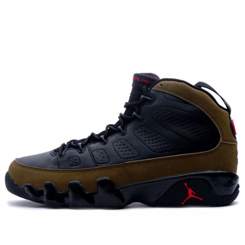 Air Jordan 9 Retro 'Olive' 2002 Black/Light Olive-True Red 302370-031