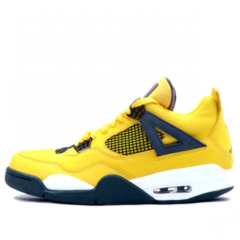 Air Jordan 4 Retro LS 'Lightning' Tour Yellow/Dark Blue-Grey-White 314254-702