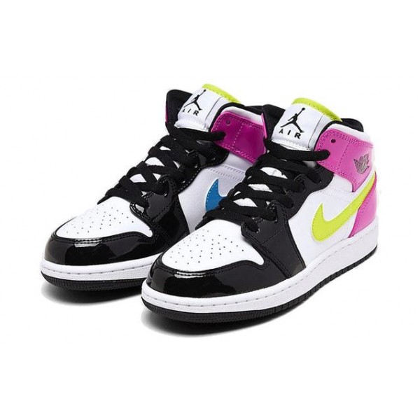 Air Jordan 1 Mid SE'Cyber Active Fuchsia' GS White/Cyber/Active Fuchsia CZ9835-100