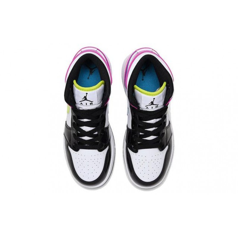 Air Jordan 1 Mid SE'Cyber Active Fuchsia' GS White/Cyber/Active Fuchsia CZ9835-100