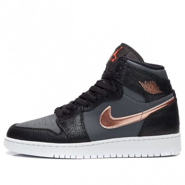 Air Jordan 1 Retro High'Black Metallic Red Bronze' GS Black/Metallic Red Bronze-Dark Grey-White 705300-006