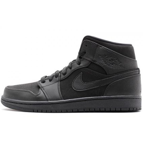 Air Jordan 1 Mid 'Triple Black' Black/Black-Black 554724-011