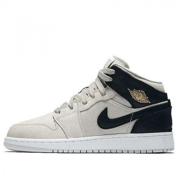 Air Jordan 1 Mid GS Light Bone 554725-023