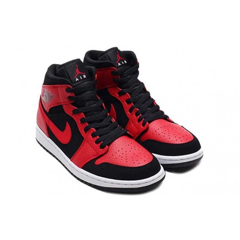 Air Jordan 1 Mid Black Gym Red 554724-054