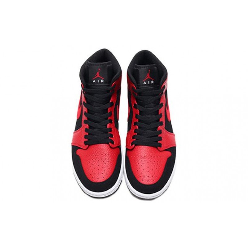 Air Jordan 1 Mid Black Gym Red 554724-054