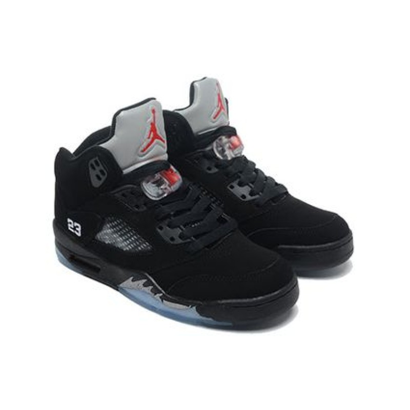 Air Jordan 5 Retro'Black Metallic Silver' 2011 GS Black/Metallic Silver-Vrsty Rd 440888-010