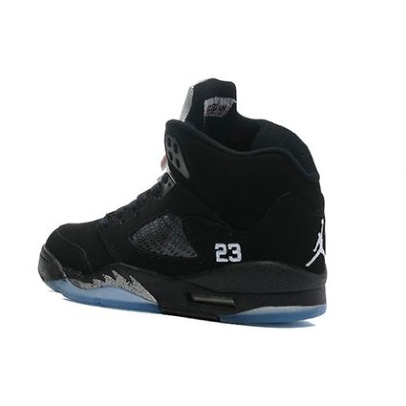 Air Jordan 5 Retro'Black Metallic Silver' 2011 GS Black/Metallic Silver-Vrsty Rd 440888-010