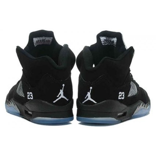 Air Jordan 5 Retro'Black Metallic Silver' 2011 GS Black/Metallic Silver-Vrsty Rd 440888-010