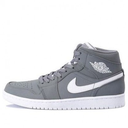 Air Jordan 1 Mid 'Cool Grey' Cool Grey/White-White 554724-036