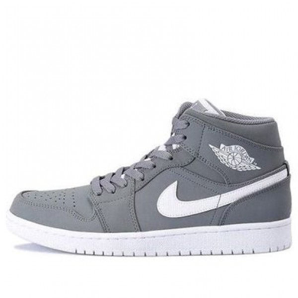 Air Jordan 1 Mid 'Cool Grey' Cool Grey/White-White 554724-036