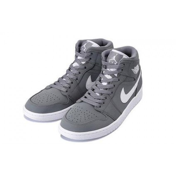 Air Jordan 1 Mid 'Cool Grey' Cool Grey/White-White 554724-036