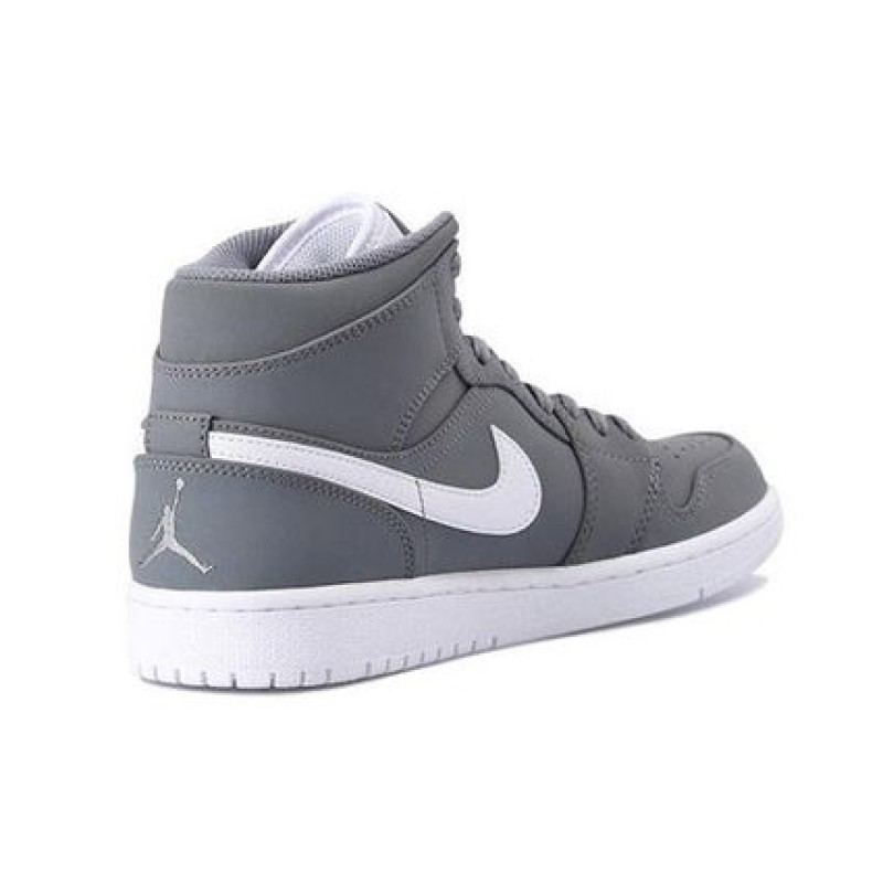 Air Jordan 1 Mid 'Cool Grey' Cool Grey/White-White 554724-036