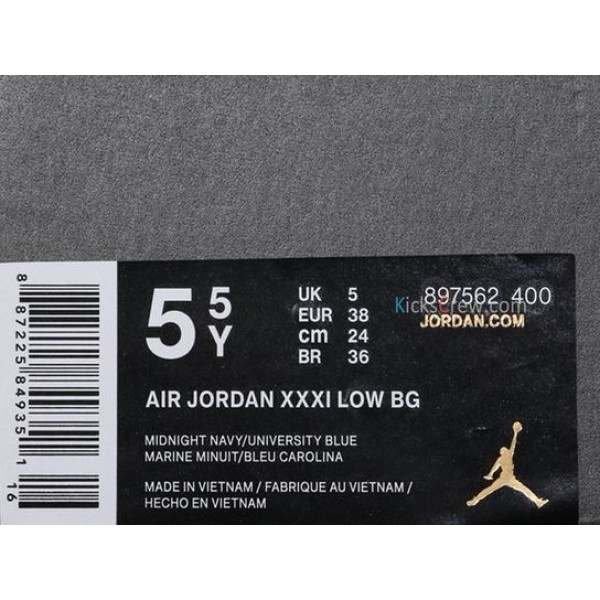 Air Jordan XXXI Low BG Midnight Navy 897562-400