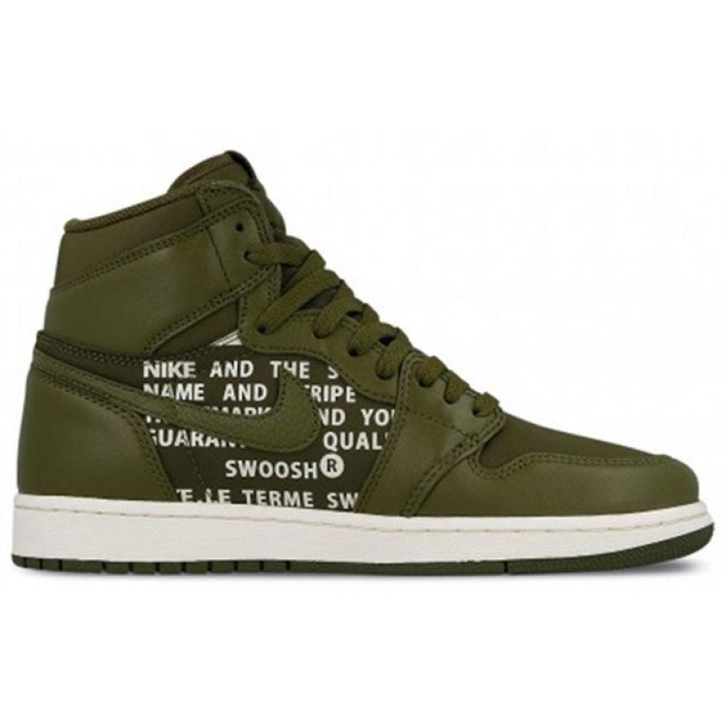 Air Jordan 1 Retro High OG Swoosh - Olive 555088-300